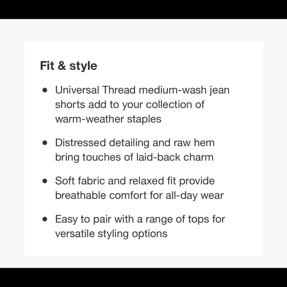 Universal Thread - High Rise Distressed Jean Short - Picture 3 of 8